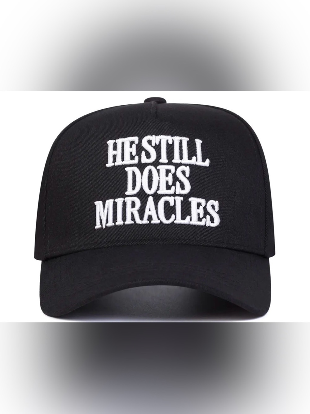 NWOT He still does Miracles hat Black